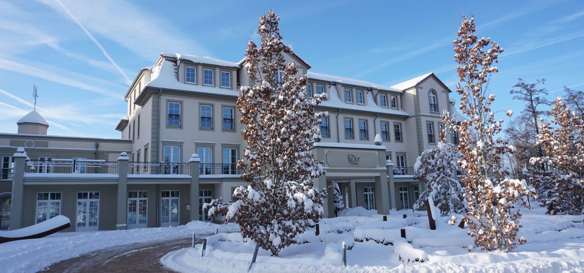 das Wellnesshotel Schindelbruch in voller Winterpracht